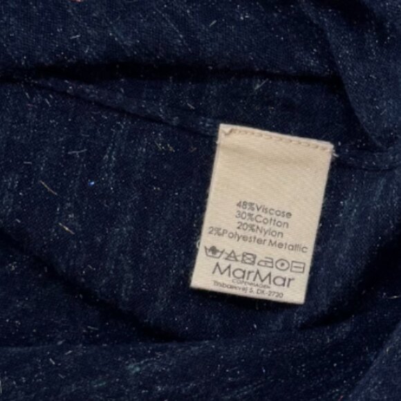 MARMAR COPENHAGEN - TADEA GLITTER KNIT TOP - 30% COTTON - DEEP BLUE - NWT - Picture 4 of 4